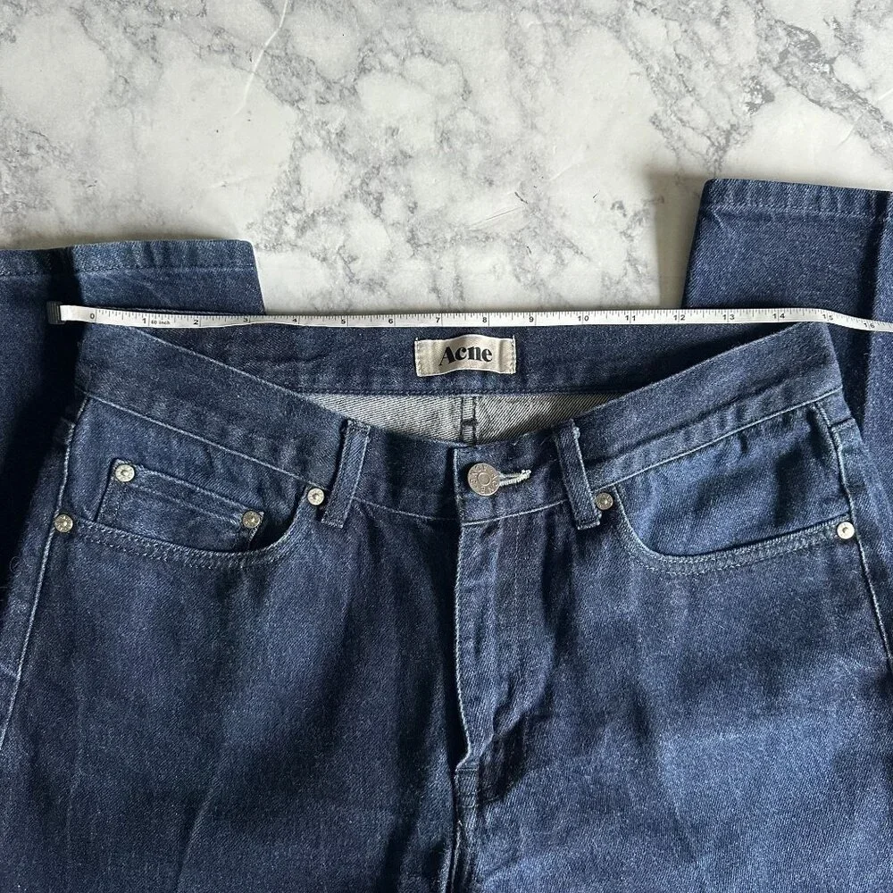 Acne Mic A Low Rise Jeans in Dark Wash - Picture 11 of 12